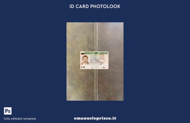 modello FRONTALE photolook ID Bulgaria in stile verificato